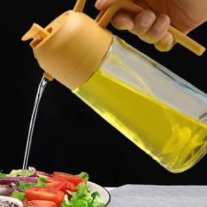 2in1 Oil Sprayer Glass Bottle